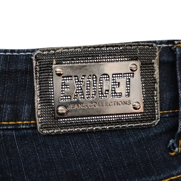 EXOCET Jeans Collection Capri Jeans Size 7 Junior Blue Wash Flap Back Pockets - Picture 13 of 13